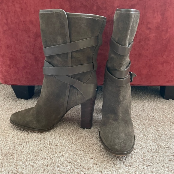 COACH Olive Suede Mid-Calf Bootie- 8 Women’s - Picture 4 of 13